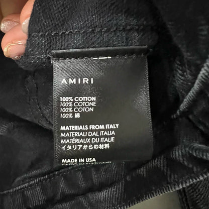 AMIRI Patchwork Zipper Denim Jacket