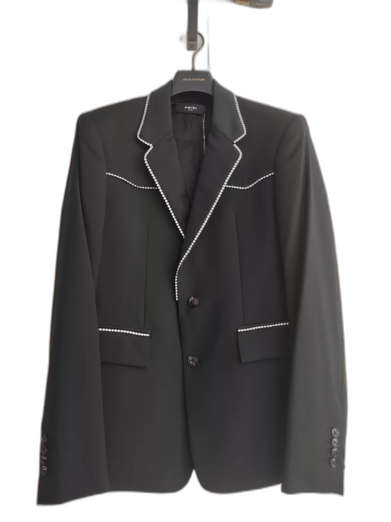 Amiri Crystal Embellished Suit Jacket