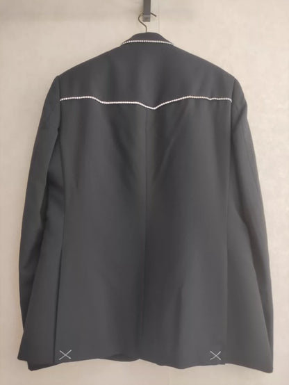 Amiri Crystal Embellished Suit Jacket