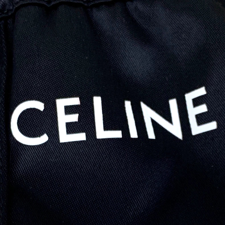 Celine Black Logo Drawstring Casual Shorts