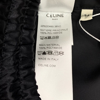 Celine Black Logo Drawstring Casual Shorts