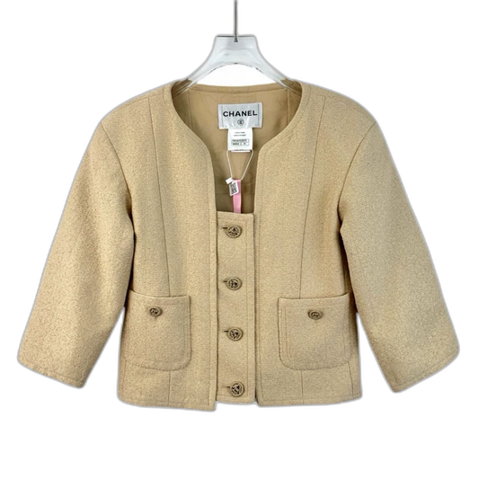 Chanel Beige Single Button Short Jacket