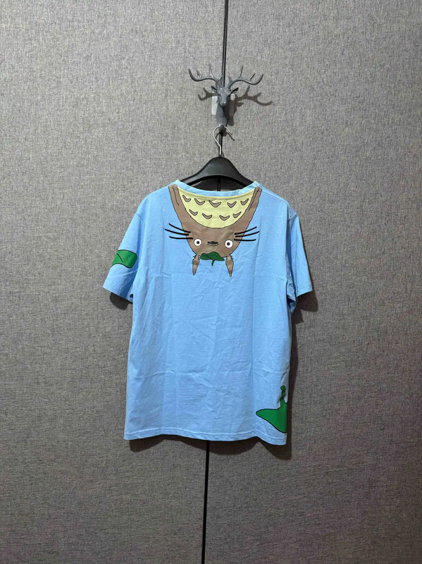 Loewe Blue Cotton Totoro Print T-Shirt 0089