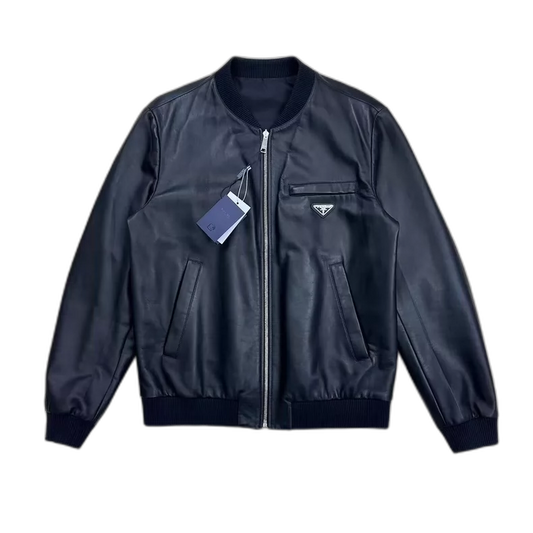 Prada Reversible Leather Jacket Size 50 Brand