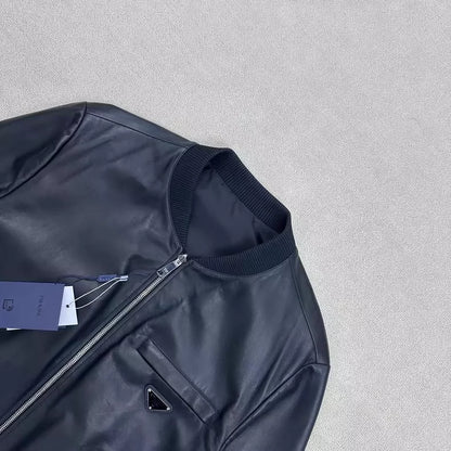 Prada Reversible Leather Jacket Size 50 Brand