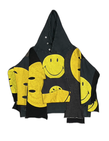 Kapital Smiley Face Hoodie Remake Sweatshirt-zp