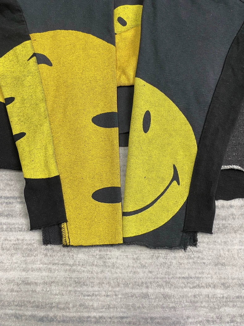 Kapital Smiley Face Hoodie Remake Sweatshirt-zp