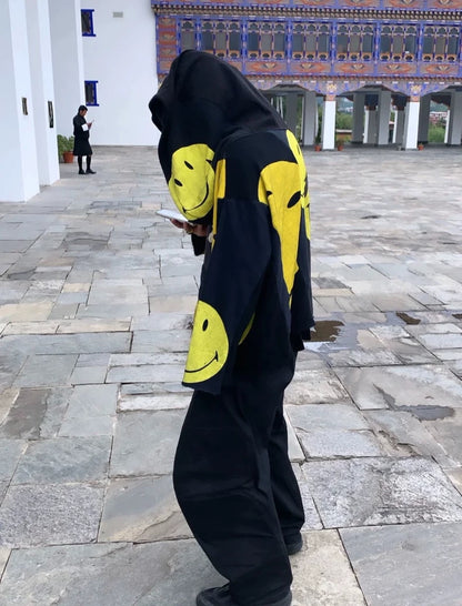 Kapital Smiley Face Hoodie Remake Sweatshirt-zp