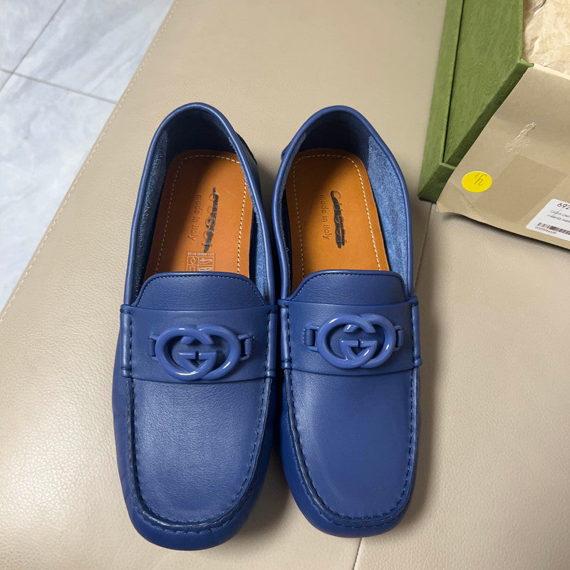 Gucci Interlocking Double G Blue Casual Shoes 0079