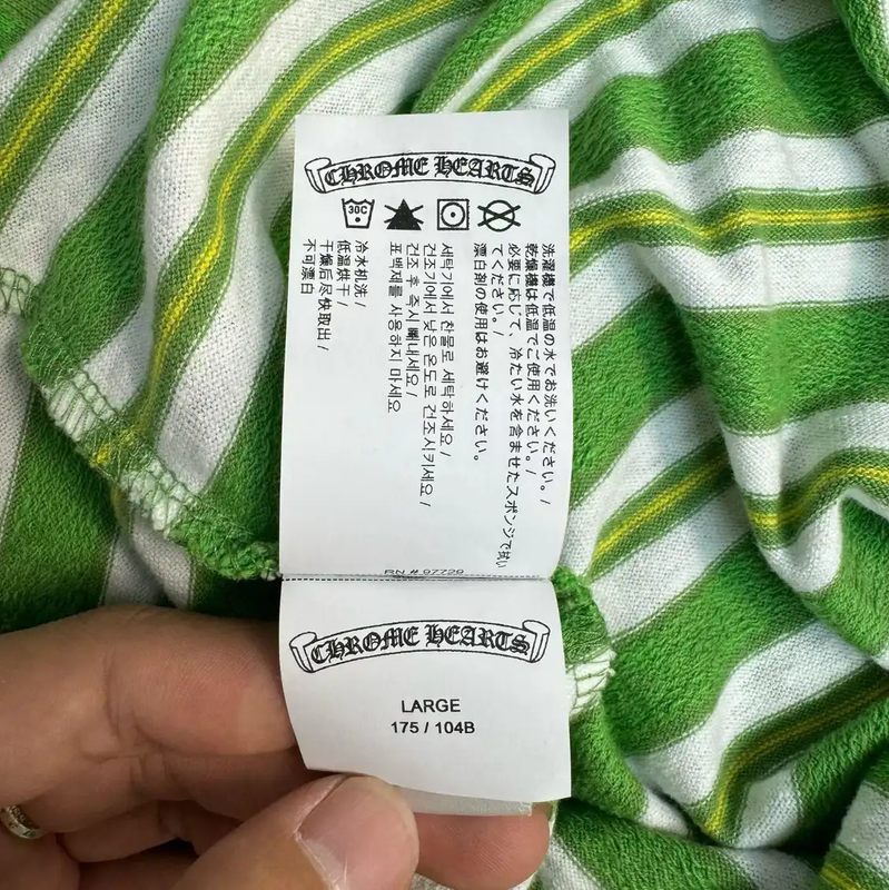 Chrome Hearts Long Sleeve Striped Polo Shirt 0089