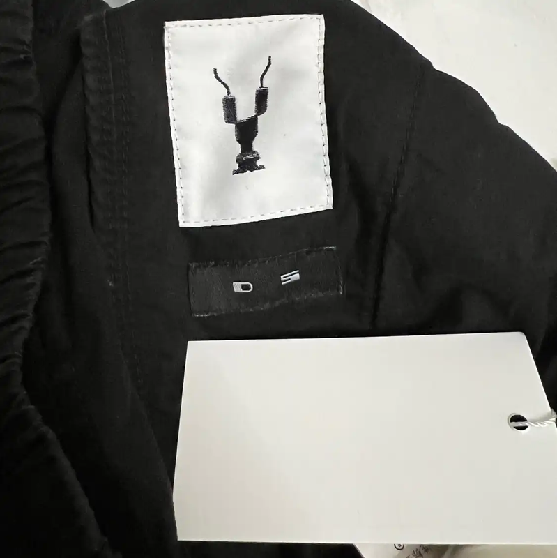 Rick Owens Black Cotton Casual Pants 0089