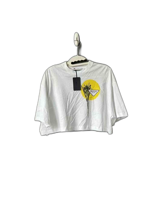 White Short Sleeve Shirt by Prada