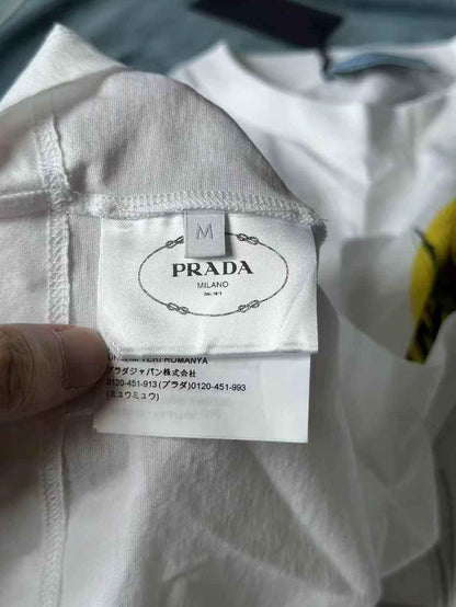 White Short Sleeve Shirt by Prada
