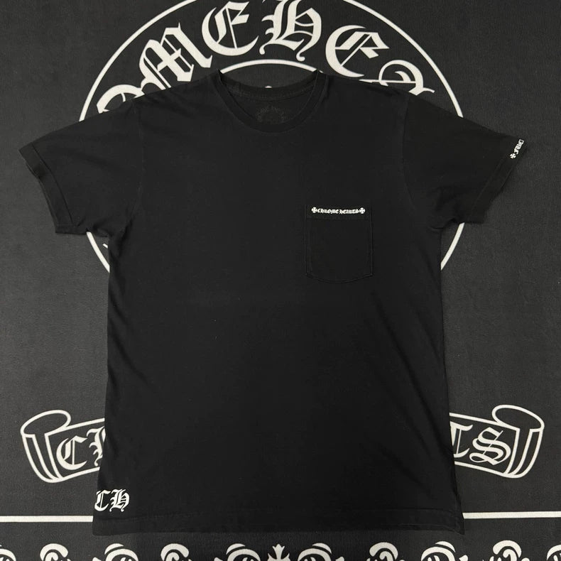 CH Chrome Hearts Black Print Short Sleeve Tee-yf