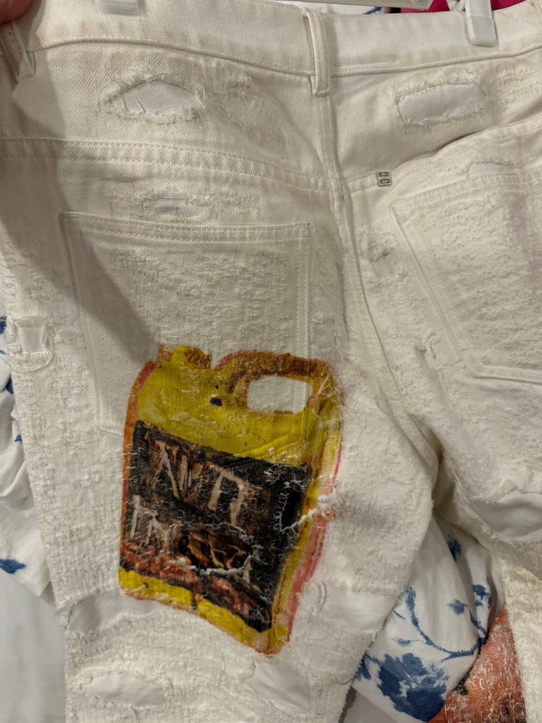 Givenchy Pumpkin Boro Distressed Jeans