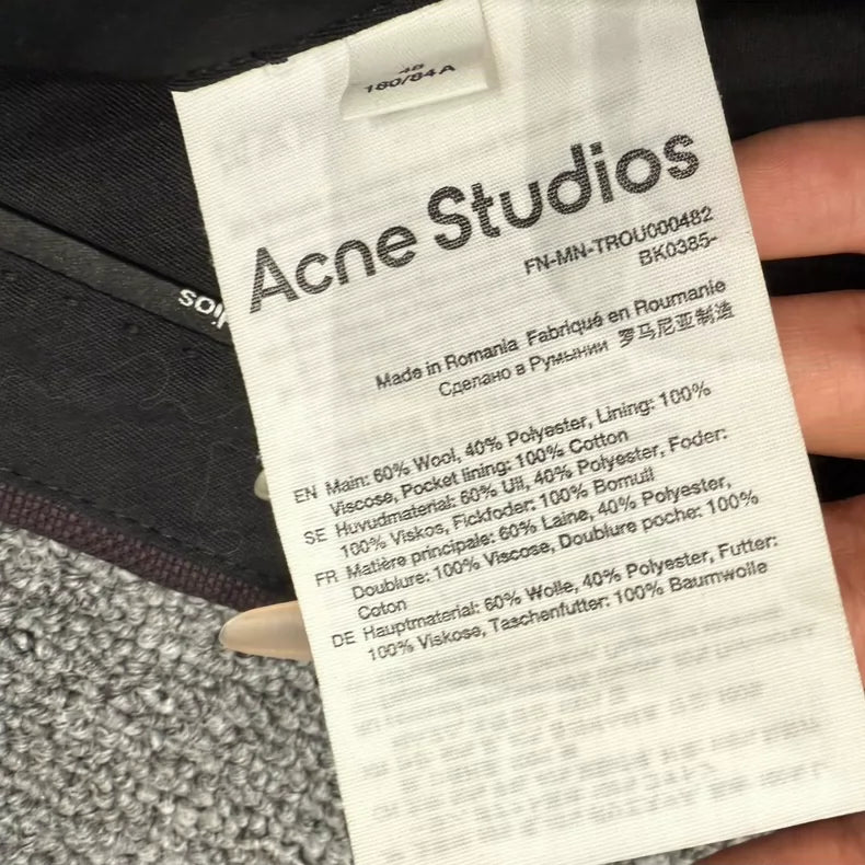 Acne Studios Burgundy Tailored Trousers