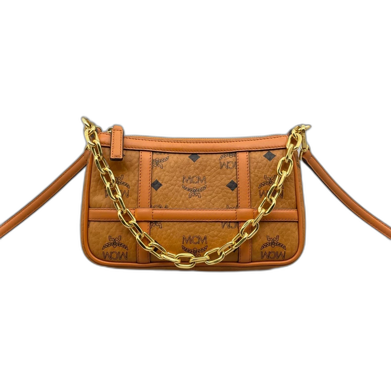 MCM Classic Cognac Chain Bag