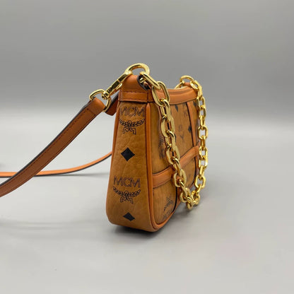 MCM Classic Cognac Chain Bag