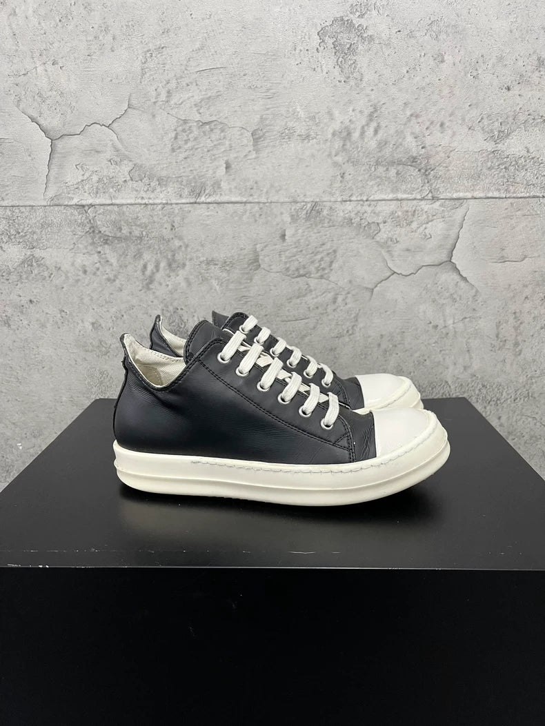 Rick Owens Low Top Sneakers Black White-yf