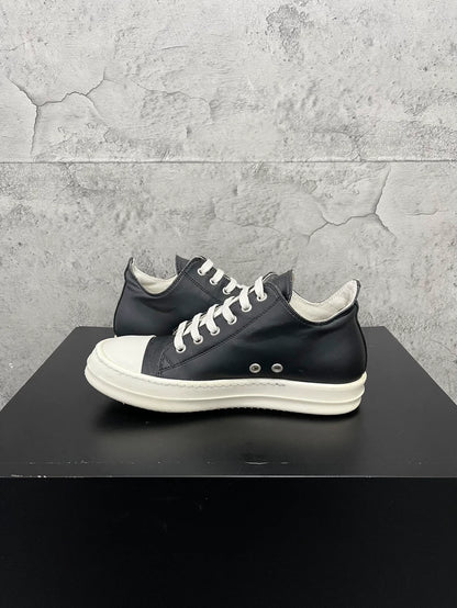 Rick Owens Low Top Sneakers Black White-yf