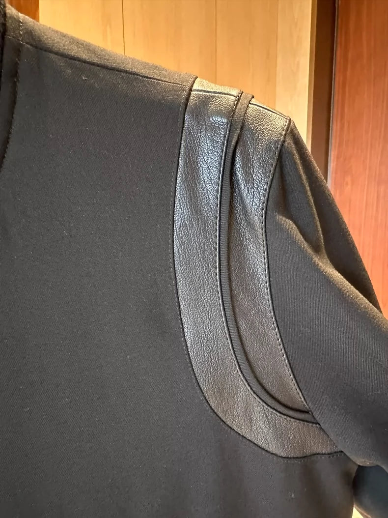 Saint Laurent Baseball Jacket with Lambskin Panels