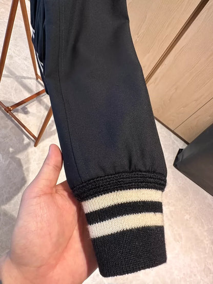 Saint Laurent Baseball Jacket with Lambskin Panels