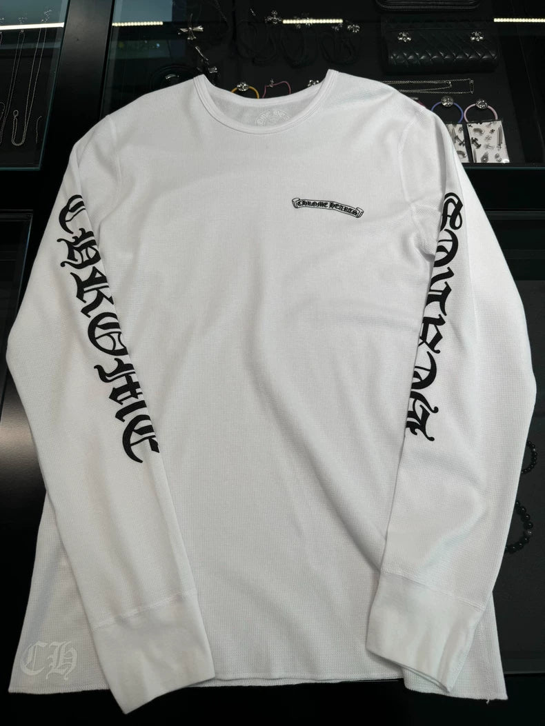 Chrome Hearts White Waffle Long Sleeve Shirt-yf