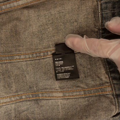 Amiri Snow Wolf Denim Jacket Size M