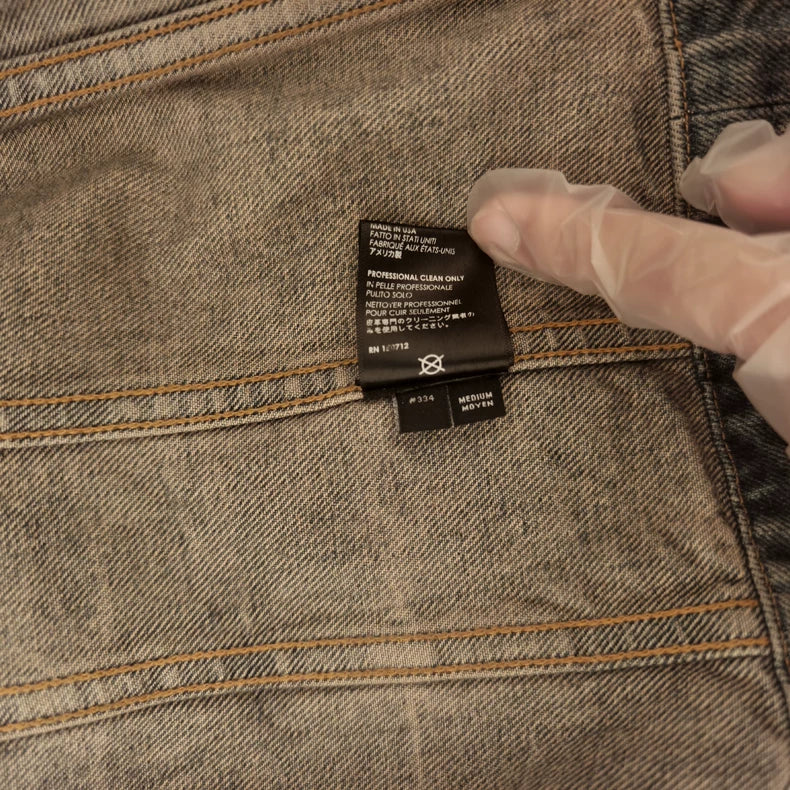 Amiri Snow Wolf Denim Jacket Size M