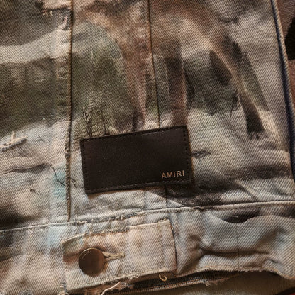 Amiri Snow Wolf Denim Jacket Size M