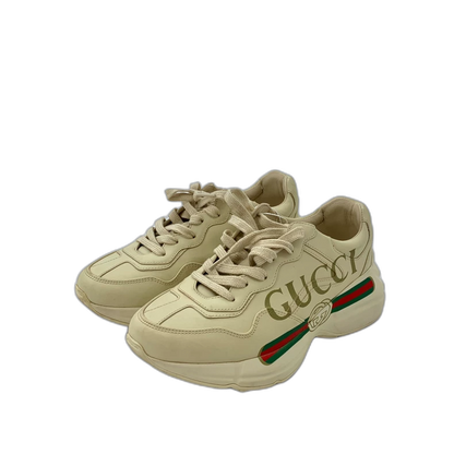 Gucci Rhyton Series Beige Logo Sneakers