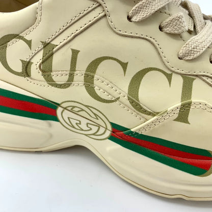 Gucci Rhyton Series Beige Logo Sneakers