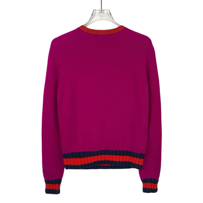 Gucci Pink Strawberry Knit Sweater