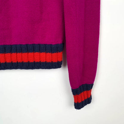 Gucci Pink Strawberry Knit Sweater