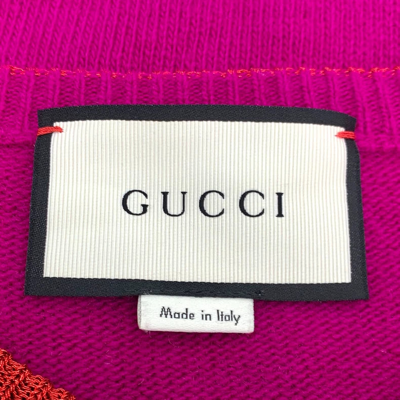 Gucci Pink Strawberry Knit Sweater