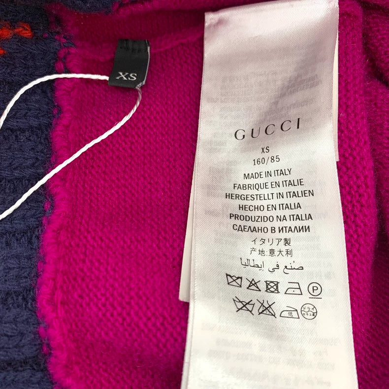 Gucci Pink Strawberry Knit Sweater