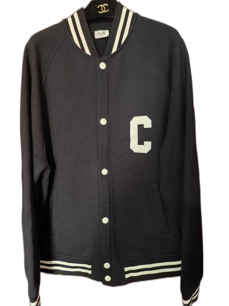 Celine Long Sleeve Baseball Jacket with Logo