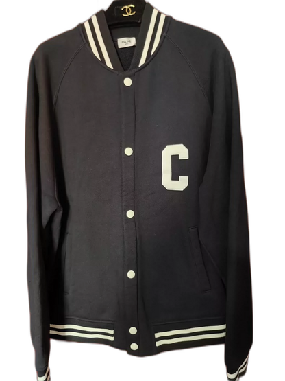 Celine Long Sleeve Baseball Jacket with Logo