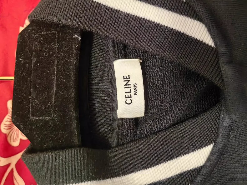 Celine Long Sleeve Baseball Jacket with Logo