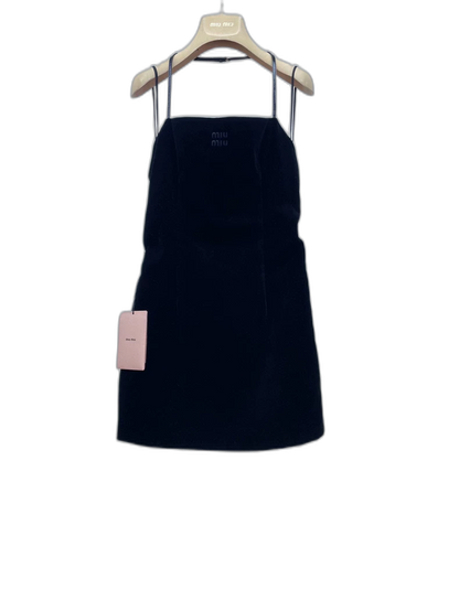 miumiu Black Velvet Backless Dress
