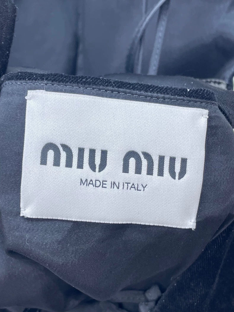 miumiu Black Velvet Backless Dress