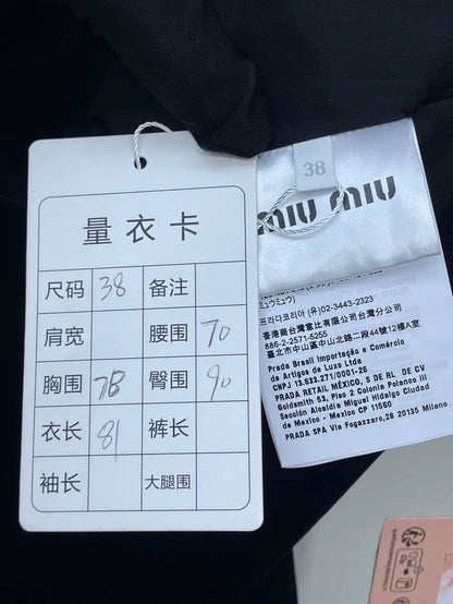 miumiu Black Velvet Backless Dress