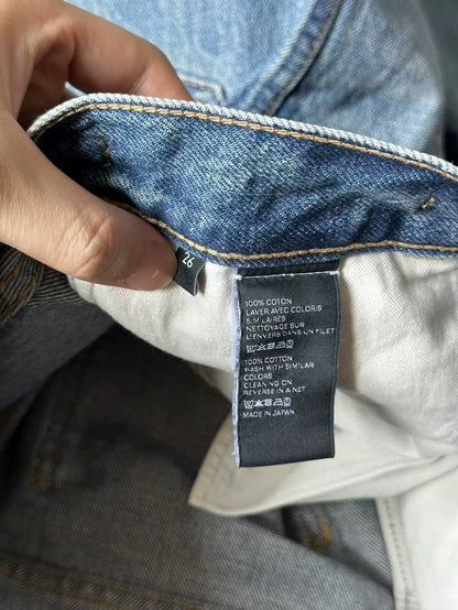 Celine Jane Denim Pants with Gold Buckle