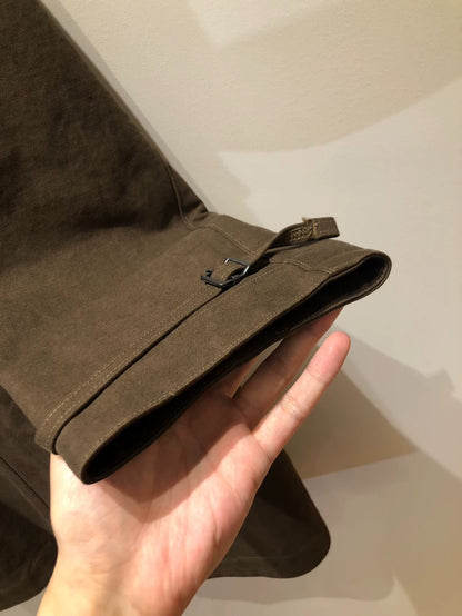 A.PRESSE Motorcycle Half Coat in Olive Green