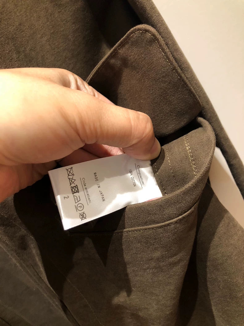 A.PRESSE Motorcycle Half Coat in Olive Green