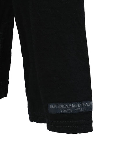 Black Long Sleeve Wrap Top