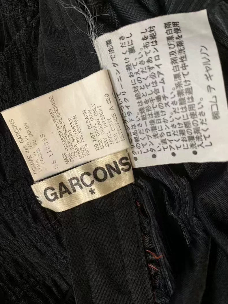 CDG Wool Blend Coat with Houndstooth Collar