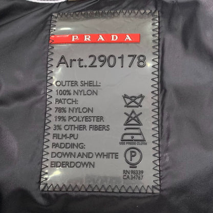 Prada Hooded Padded Jacket with Triangle Logo