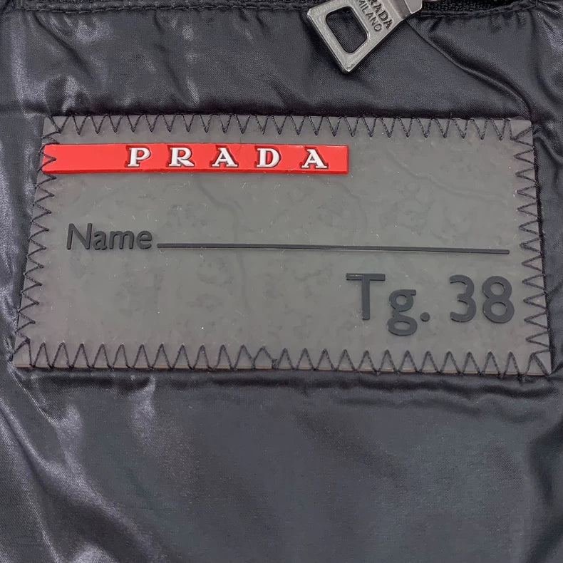 Prada Hooded Padded Jacket with Triangle Logo