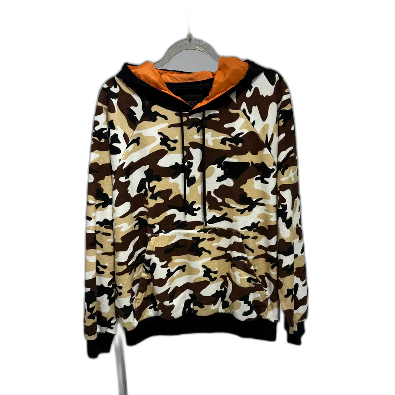 Prada Camo Triangle Logo Hoodie